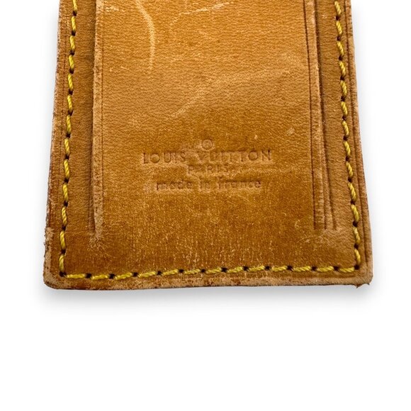 Authentic Louis Vuitton Leather Luggage Tag - Picture 5 of 12